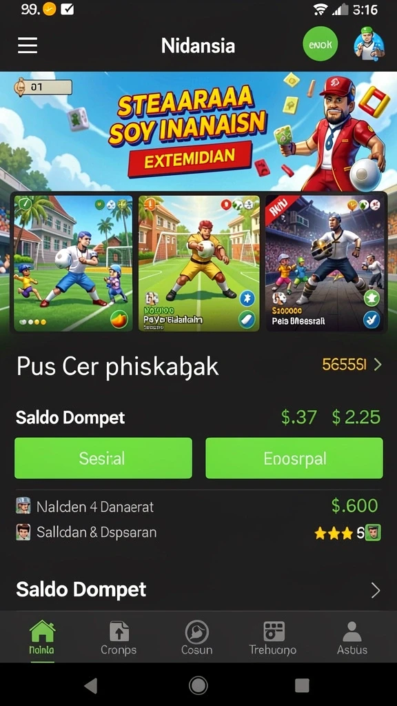 Berbagai pilihan permainan yang tersedia di IOSBET.