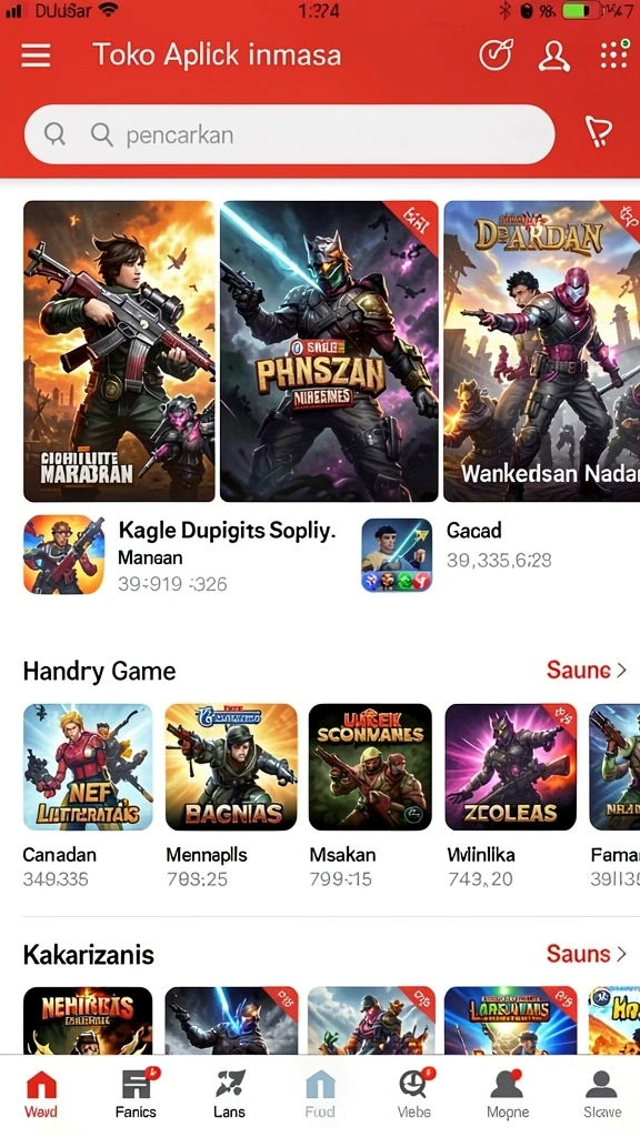 Screenshot menunjukkan grafik yang memukau selama permainan.