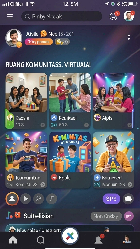 Screenshot menampilkan pilihan mode permainan yang beragam.
