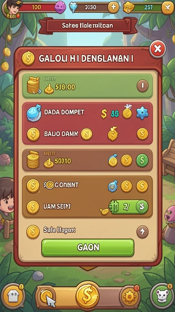 Tampilan menu utama yang menarik.
