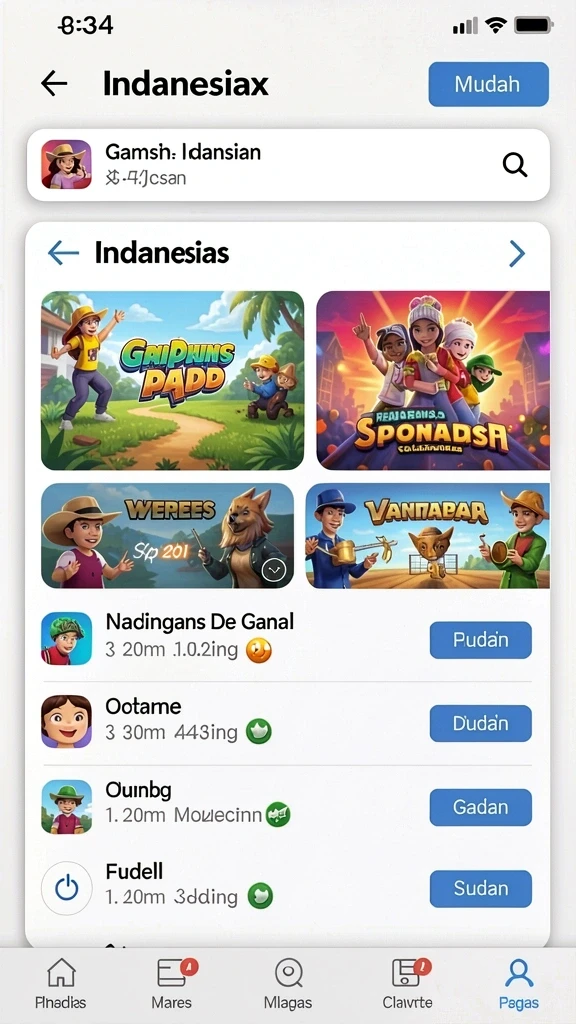 Screenshot menunjukkan tampilan antarmuka utama SURGA77.