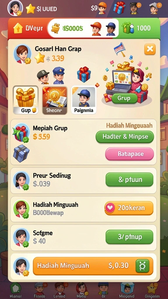 Tampilan statistik permainan yang mudah dipahami.